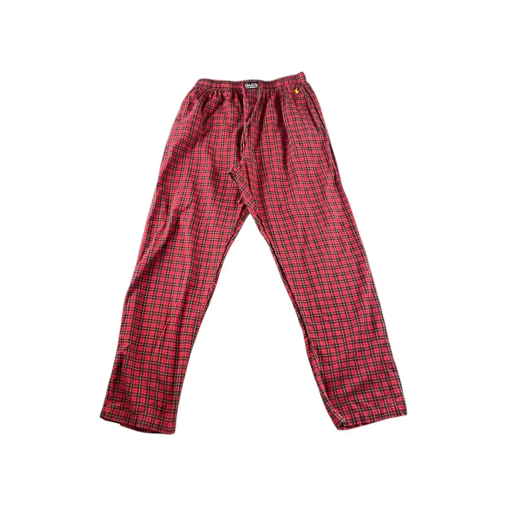 Polo Ralph Lauren Plaid Flannel Pajama Pants Sleepwear Red‎ M Medium Drawstring
